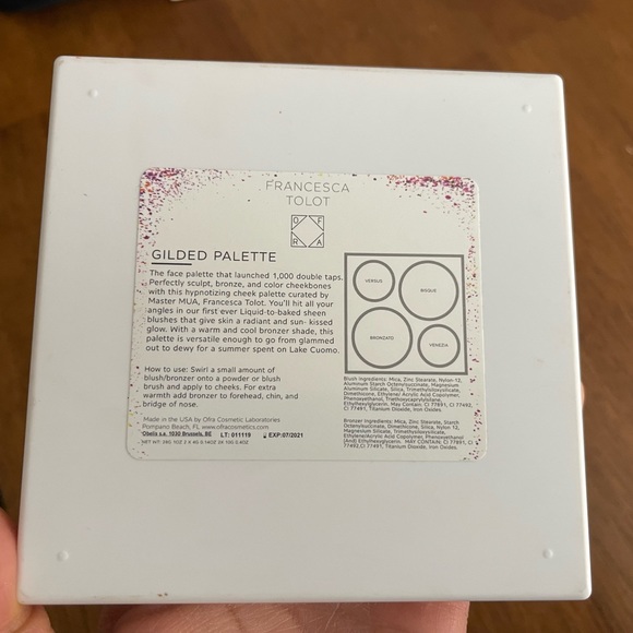 Ofra Francesca Tolot Gilded Palette Bronzer Blush Highlight Like New - Picture 6 of 7